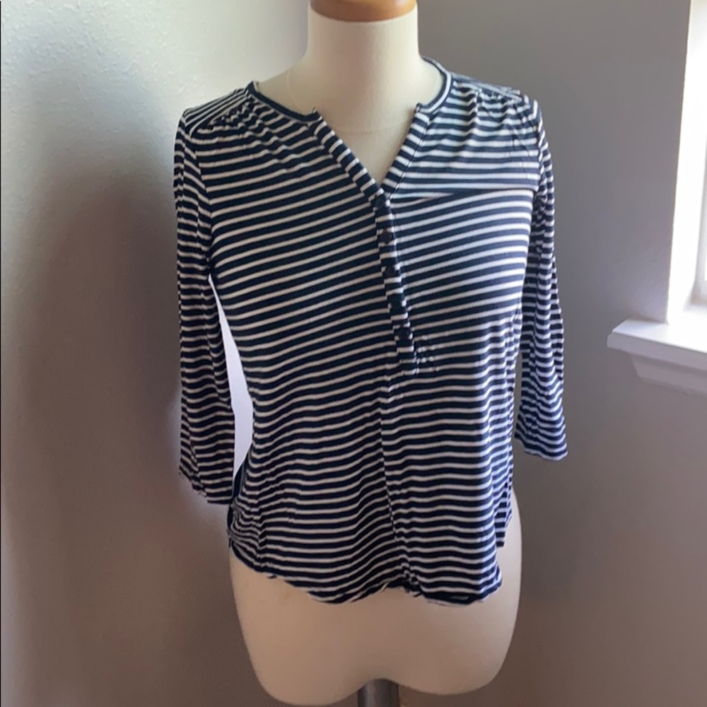 Blue and white shirt
